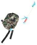 Backpack Style Fertilizer Spreader for Lawn and Garden Manual Handheld Broadcast Spreader Portable with camo bag and blue handle