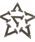 Top Shelf 6 Piece Folding Lid Stay Hinges Retro Bronze Finish For Wooden Jewelry Boxes Craft Cabinets solid 114mm hinges.