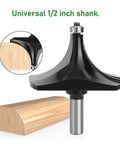 Cool Roundover Router Bit With Razor Sharp Tungsten Carbide Tips And Serious Anti Kickback Safety For Smooth Hardwood Cutting And Plywood Trimming Jobs, 1/2 inch shank.