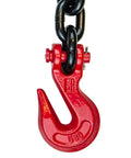 Alloy Tow Chain With Forged Long J Hook 3/8 Inch By 8 Foot Grade 80 Pro Series 7,100 Pound Safe Working Load Heavy Duty Tow Chain
