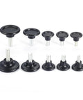 Screw On Furniture Glide Leveling Foot Set Adjustable Desk And Table Leg Levelers M6 And M8 Thread Sizes 10 Pack Rust Resistant