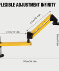 Aluminum Alloy Cantilever Support Frame With 360 Degree Flexible Arm For Pneumatic Tapping Machines with adjustable dimensions