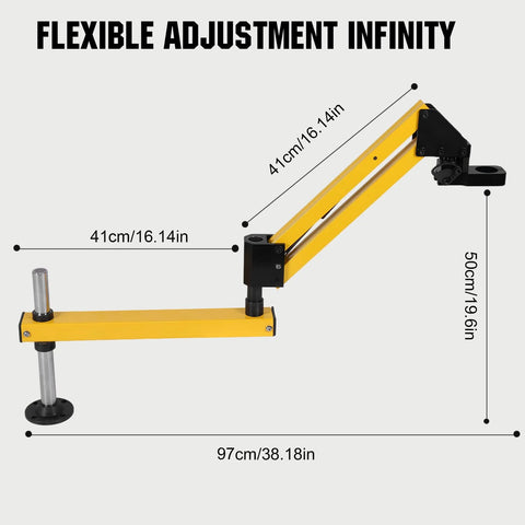 Aluminum Alloy Cantilever Support Frame With 360 Degree Flexible Arm For Pneumatic Tapping Machines with adjustable dimensions