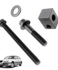 Heavy Duty Alternator Pump Pulley Adjuster Kit With Belt Tensioner Replacement Bolt Set, black steel bolts and washer for installation.