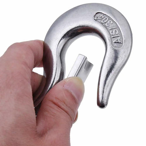 Workhorse 5/16-Inch Stainless Steel Clevis Slip Hook With Safety Latch Heavy Duty Swivel Chain Hook For Rigging Towing Winch ATV UTV Trailer Wrecker Daily Hauling Up To 1500 Pounds