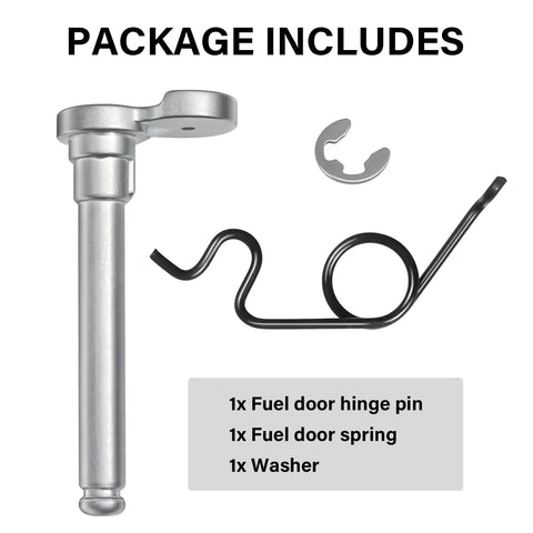Toyota Tundra Fuel Tank Repair Kit With Gas Door Spring And Aluminum Hinge Pin package contents