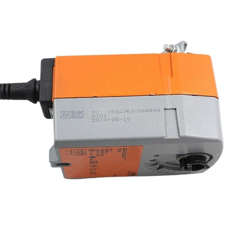 Rock Solid Tf24 S Hvac Ventilation Damper Actuator with orange casing for 24 Volt AC DC operation. Mechanical fail safe feature.