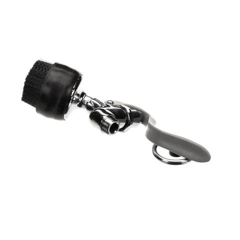 Pro Grade Angled Spray Valve With Brush Attachment, 1.15 GPM, Black Nylon Brush, Chrome Plated Brass Body, 3/4-14 UN Inlet