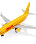 1/400 DHL757 Airplane Model Alloy Body With Plastic Base No Assembly Required Display Collectible For Aviation Fans Five Point Six Inch Length And Five Inch Wingspan Perfect For Desk Or Shelf Display