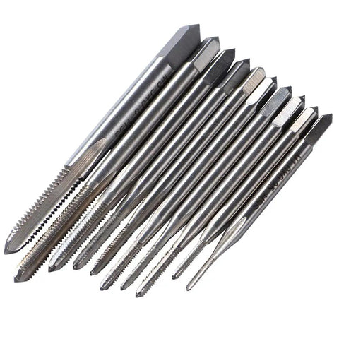 High Speed Steel Mini Metric Tap Kit, 10 Piece Threaded Tap Set For M1, M1.2, M1.4, M1.6, M1.7, M1.8, M2, M2.5, M3, M3.5 Threads, Durable And Precise Tapping Tools For Small DIY Projects