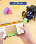 Arduino Compatible Smart Robot Car With AI Vision Camera And Line Tracking For Target Recognition And Obstacle Avoidance STEM Educational Kit For Advanced Projects Programmable Auto Robot Set controlled via smartphone app