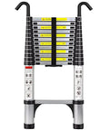 Lightweight Aluminum Telescoping Ladder 10.5 Ft Easy Fold Non Slip Feet Portable Collapsible Extension Ladder for Home Roof Loft RV Work EN131 Certified