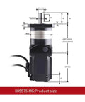 80SS75-HG motor dimensions and specifications, showcasing 750W AC Servo Motor, compact design for automation tasks.