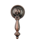 Front view of 4Pcs Vintage Tear Drop Cabinet Pulls With Screws, Red Bronze Zinc Alloy Handles For Dresser, 2.6 Inch Drop Knob Set.