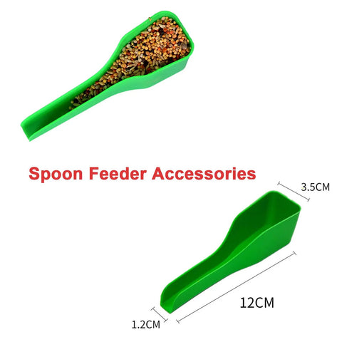 Top Rated Two Piece Automatic Hamster Feeder With Sturdy Wall Mount Brackets And Wide Mouth Design Fits Standard Avian Cages Effortlessly keeps your pocket-sized fluff balls well fed on auto pilot with a green plastic spoon dump feeder accessory.