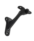 3 Inch Matte Black Hand Rail Bracket, Heavy Duty Zinc Alloy Wall Mount for Stairs, Part of 6 Pack, Durable Support Hardware.