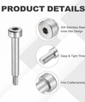 16 Pack 304 Stainless Steel Built To Last Shoulder Bolts With 4mm Shoulder Diameter And 16mm Length M3x0.5 Thread Hex Socket
