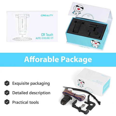 CR Touch Auto Bed Leveling Sensor Kit for 3D Printers packaging with included components