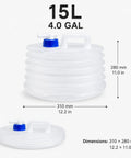 Collapsible Water Container With Spigot For Camping And Road Trips, Large Capacity Portable Folding Jug in 4.0 Gal size