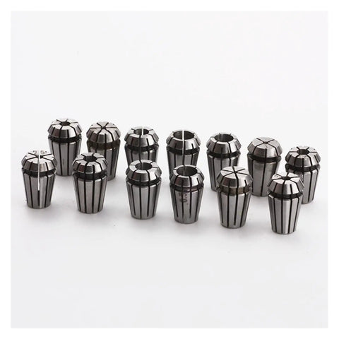 12-pack Bull Grip ER11 collets for Pro Shop Rated Air Cooled Milling Spindle Motor 500W 12000 RPM, precision tooling.