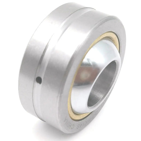 Rugged Gebk14s Radial Shaft Spherical Plain Bearing Metric 14Mm Id 34Mm Od 19Mm X 13.5Mm Width With Lubrication Grooves side view showing smooth finish
