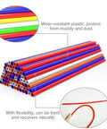 Set Of 144 Spoke Skins Spoke Covers For Bicycle Wheels Plastic Wraps In Colorful Assorted Colors 24cm 9.45 Inch Easy Install shown in detail