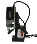 Heavy Duty 110V Magnetic Drill Press with electro mag base and controls for precision metal annular cutting up to 40mm.