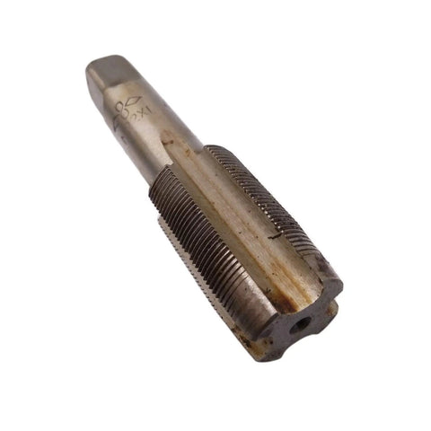 Built Tough Pro Grade HSS Metric Taper And Plug Tap Kit Right Hand Threading M22 X 1mm Pitch, close-up of taper tap tool.
