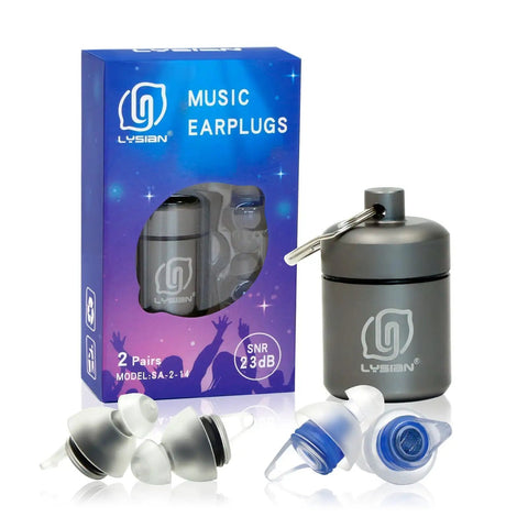 High Fidelity Concert Ear Plugs For Musicians And Festivals, Reusable 23dB Noise Reduction Soft TPE, Eco Friendly Two Pack