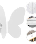 Butterfly Cabinet Handles Pair For Room Furniture White Decorative Drawer Pulls For Cabinets And Dressers Vintage Charm Smooth Operation Easy Grip Retro Vintage Look For Timeless Charm And Durable Use