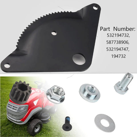 Steering Gear Rebuild Kit With Hardware For Craftsman AYP Poulan Weedeater Lawn Mowers Includes Sector Gear Plate Pinion Gear