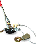 Heavy Duty Come Along Winch With 5 Ton Capacity And 10 ft Steel Cable Three Hooks Dual Gear System for vehicle recovery and construction.