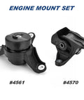 Honda Engine Motor Mount Set For Honda Accord 2.4L 2008 2009 2010 2011 2012 And Acura TSX 2.4L 2009 2010 2011 2012 2013 Beefed Up Replacement A4561 A4570