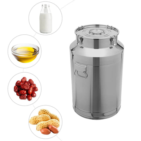 Built Tough Stainless Steel Food Storage Container With Airtight Silicone Seals And Secure Locking Clamps For Kitchen Pantry Organization And Keeping Rice Grains Fresh 12 Liter, with food items around.