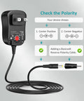 Do It All 24W AC To DC Power Adapter Kit showing polarity options and cable connection with plug details