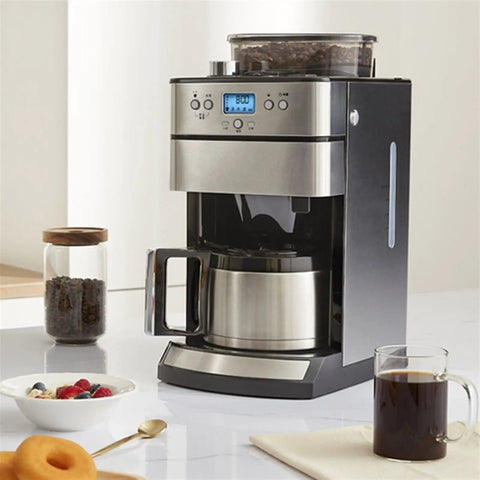 Fully Automatic Home Coffee Maker With Integrated Grinder And Guided Assisted Tamping crafted for smooth espresso on a countertop.