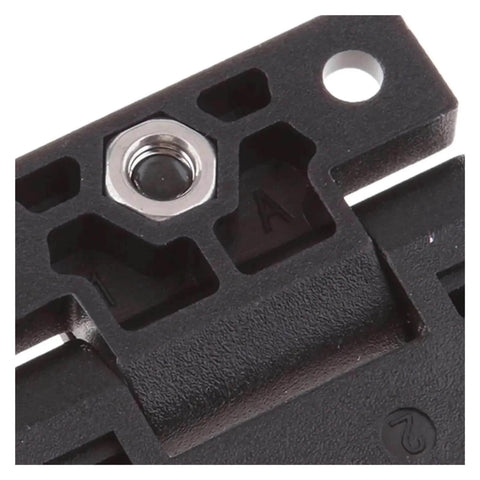 Close-up of Ball Bearing Door Hinges Heavy Duty Black Adjustable Torque Position Control Hinges With Stainless Steel Build