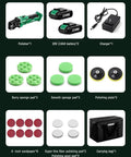 Components of the Cordless Car Polisher Kit With 20V Power, 6 Variable Speeds Up To 3634 RPM, 24 Accessories, and charger
