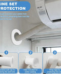 All In One Mini Split Line Set Cover And Wall Sleeve Combo Kit For Outside AC Units With Rapid Bond Tape, includes protective wall cap.