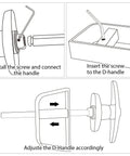 Installation guide for Shed Door Latch T Handle Lock Kit With Five Keys Set Four And One Half Inch And Five And One Half Inch Stem.