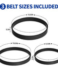 Three belt sizes in Pro Grade Replacement Belt Kit For Bissell ProHeat 2X Revolution Pet Pro Carpet Cleaner Models 1986 2007 1548 1551 1964