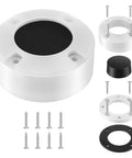 Round Waterproof Cable Gland Pass Through For Marine Auto And Home, Split Seal Design, Easy Install, White Includes Gasket Deck Ring Compression Ring Nuts And Screws
