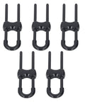 U Shaped Cabinet Locks Five Pack Durable Adjustable Latches for Kid Safe Home Kitchen Cabinets Drawers Black