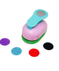 Circle Punch 1.2 Inch 30mm Craft Lever Punch For Scrapbooking And Card Making Gift Tags And DIY Paper Crafts with colorful circles cut out