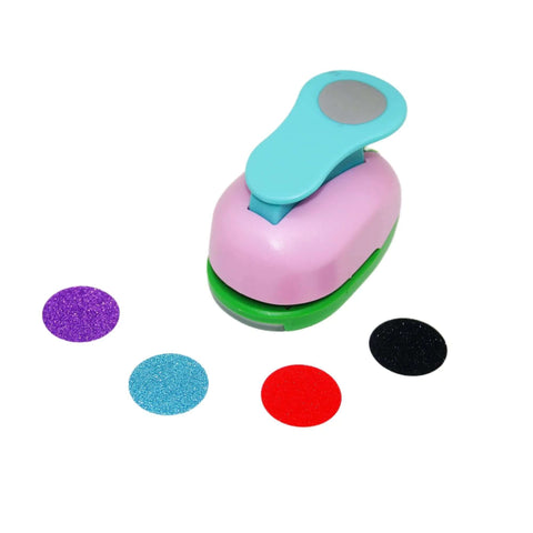 Circle Punch 1.2 Inch 30mm Craft Lever Punch For Scrapbooking And Card Making Gift Tags And DIY Paper Crafts with colorful circles cut out