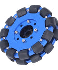 Omnidirectional Mecanum Wheel 5 Inch High Strength Aluminum Alloy Hub For Toy Robots And DIY Projects with black rollers