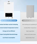 Indoor Tankless Water Heater Hands You Sweet On Demand Hot Water Powered By Pure Natural Gas Efficiency And A Clean Digital Dashboard.