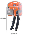 Heavy Duty Manual Pop Rivet Tool Kit With Ergonomic Rubber Coated Handle And Lockable Grip Pro Grade Drill Bit Set 3/32, 1/8, 5/32, 3/16 in packaging