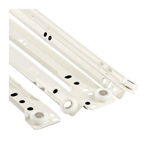 Thickened Two Rail Drawer Track Slides With Built In Roller Pulley For Cabinets And Desks Heavy Duty 20 Inch Length detail view