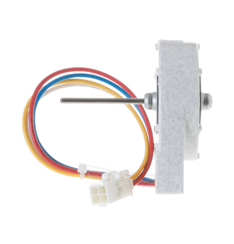 Side view of Condenser Fan Motor Replacement For GE Haier Refrigerators Quiet Cooling Fix Noisy Or Inoperable Fan Replaces WR60X10209 AP4265957